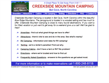 Tablet Screenshot of creeksidecamping.com